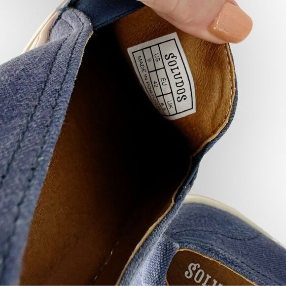 SOLUDOS MEN’S ALGARVE SLIP ON SNEAKER NAVY -‎ size 12- NIB main image 4